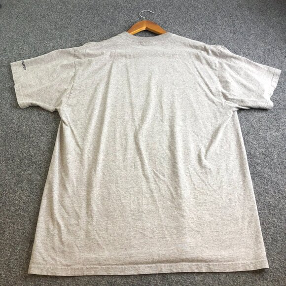 Vintage Polo Jeans Ralph Lauren Shirt Mens Medium Gray Short Sleeve Logo 90s Y2K - Picture 7 of 8